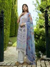 Juana-8B printed organza dupatta in lavender tones